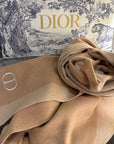 SCARF 180 CM IN CAMEL BEIGE CASHMERE AND WOOL 408838