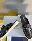 Pra Black Patent Leather Mule 25mm Rubber Sole