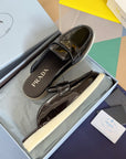 Pra Black Patent Leather Mule 25mm Rubber Sole
