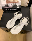 CC 25 Thong Sandal Double C Leather