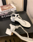 CC 25 Thong Sandal Double C Leather