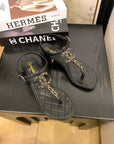 CC 25 Thong Sandal Double C Leather