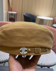 BERET HAT IN PEANUT BROWN FABRIC 419383