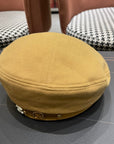 BERET HAT IN PEANUT BROWN FABRIC 419383