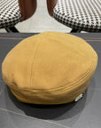 BERET HAT IN PEANUT BROWN FABRIC 419383