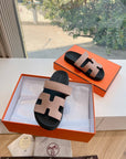 HM Chypre Sandal Puce Pink Grained Calfskin 202795