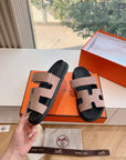 HM Chypre Sandal Puce Pink Grained Calfskin 202795