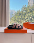 HM Chypre Sandal Puce Pink Grained Calfskin 202795