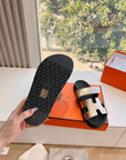 HM Chypre Sandal Copper Roser Calfskin 202813