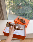 HM 25C Oasis sandal Caramel Brown Leather 202841