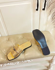 HM Giulia Sandal Gold Metalic Calfskin