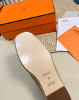 HM Feria Espadrille Mule Brown Calfskin