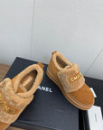 CC Ankle Boots Brown Yellow Suede Wool