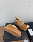 CC Ankle Boots Brown Yellow Suede Wool