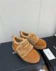 CC Ankle Boots Brown Yellow Suede Wool