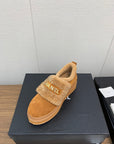 CC Ankle Boots Brown Yellow Suede Wool