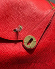HM LINDY 30 BAG RED TAURILLON CLEMENCE LEATHER