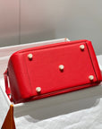 HM LINDY 30 BAG RED TAURILLON CLEMENCE LEATHER
