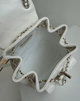 duma backpack 18cm white lambskin light gold hardware