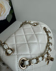 duma backpack 18cm white lambskin light gold hardware