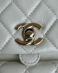 duma backpack 18cm white lambskin light gold hardware