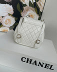 duma backpack 18cm white lambskin light gold hardware