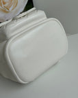 duma backpack 18cm white lambskin light gold hardware