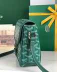 GRAND BLEU 16 IN GREEN GOYARDINE CANVAS AND LAMBSKIN