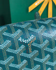 GRAND BLEU 16 IN GREEN GOYARDINE CANVAS AND LAMBSKIN