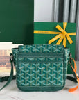 GRAND BLEU 16 IN GREEN GOYARDINE CANVAS AND LAMBSKIN