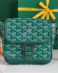 GRAND BLEU 16 IN GREEN GOYARDINE CANVAS AND LAMBSKIN