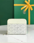 MATIGNON MINI WALLET 11 IN WHITE GOYARDINE CANVAS AND CALFSKIN