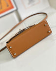 HM Mini Kelly 19cm Gold Epsom Silver Hardware