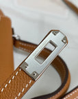 HM Mini Kelly 19cm Gold Epsom Silver Hardware