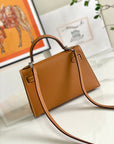 HM Mini Kelly 19cm Gold Epsom Silver Hardware