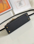 HM Mini Kelly 19cm Black Epsom Gold Hardware