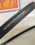 HM Mini Kelly 19cm Black Epsom Gold Hardware