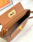 HM 24/24 Mini Bag 21cm Gold Evercolor Leather Gold Hardware