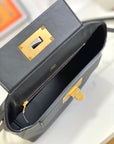 HM 24/24 Mini Bag 21cm Black Evercolor Leather Gold Hardware
