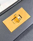 HM 24/24 Mini Bag 21cm Black Evercolor Leather Gold Hardware