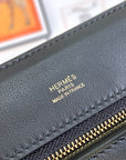 HM 24/24 Mini Bag 21cm Black Evercolor Leather Gold Hardware
