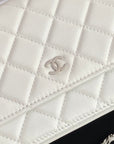 CC Woc 20cm White Calfskin Silver Hardware