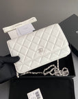 CC Woc 20cm White Calfskin Silver Hardware