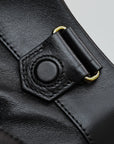 DUMPLING BAG 30 IN BLACK CALFSKIN