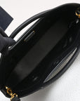DUMPLING BAG 30 IN BLACK CALFSKIN