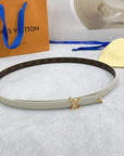 Pretty LV 20mm Reversible Belt Cream Calfskin