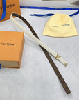 Pretty LV 20mm Reversible Belt Cream Calfskin