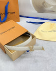 Pretty LV 20mm Reversible Belt Cream Calfskin