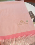 LP Grande Unita Scarf 180 CM In Light Pink With Coral Pink Cashmere 105244