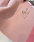 LP Grande Unita Scarf 180 CM In Light Pink With Coral Pink Cashmere 105244